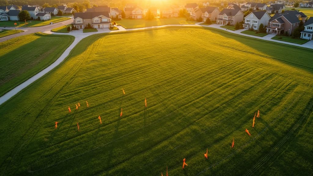 Lot Splits & Subdivisions in progress at golden hour